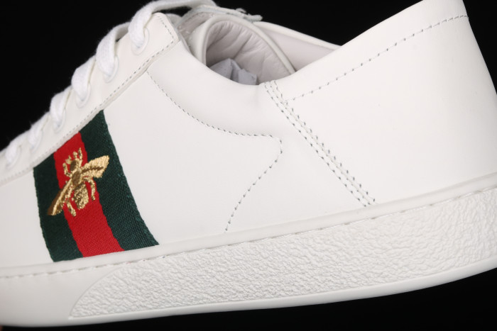 G*u*i ace embroidered low-top sneaker white with bee ‎429446 02jp0 9064
