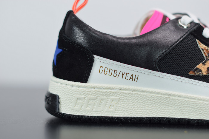 GGD Women’s fuchsia and leopard-print Yeah sneakers